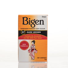 Load image into Gallery viewer, Bigen Powder Permanent Hair Color - 57 - Dark Brown - Bigen-shop