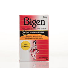 Load image into Gallery viewer, Bigen Powder Permanent Hair Color - 26 - Golden Brown - Bigen-shop