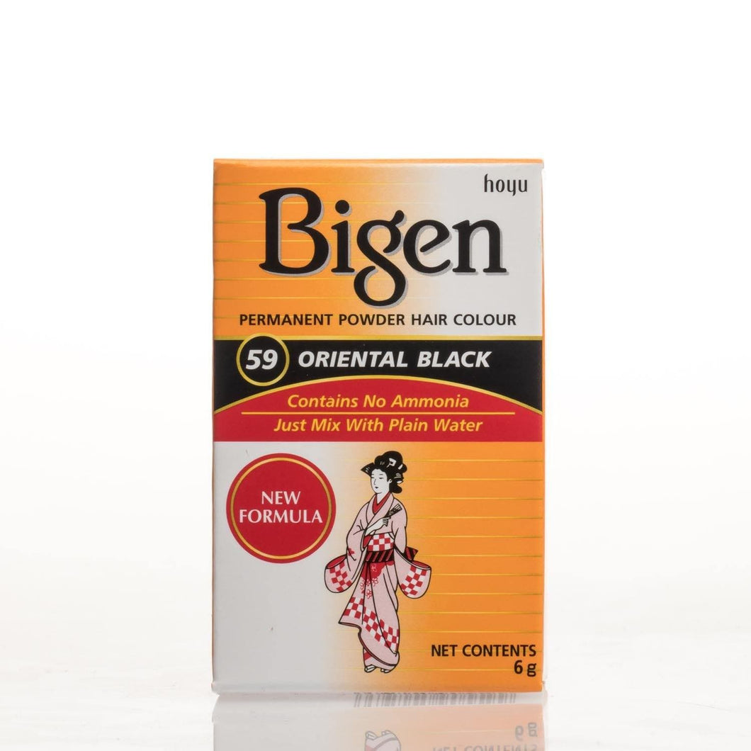 Bigen Powder Permanent Hair Color - 59 - Oriental Black - Bigen-shop