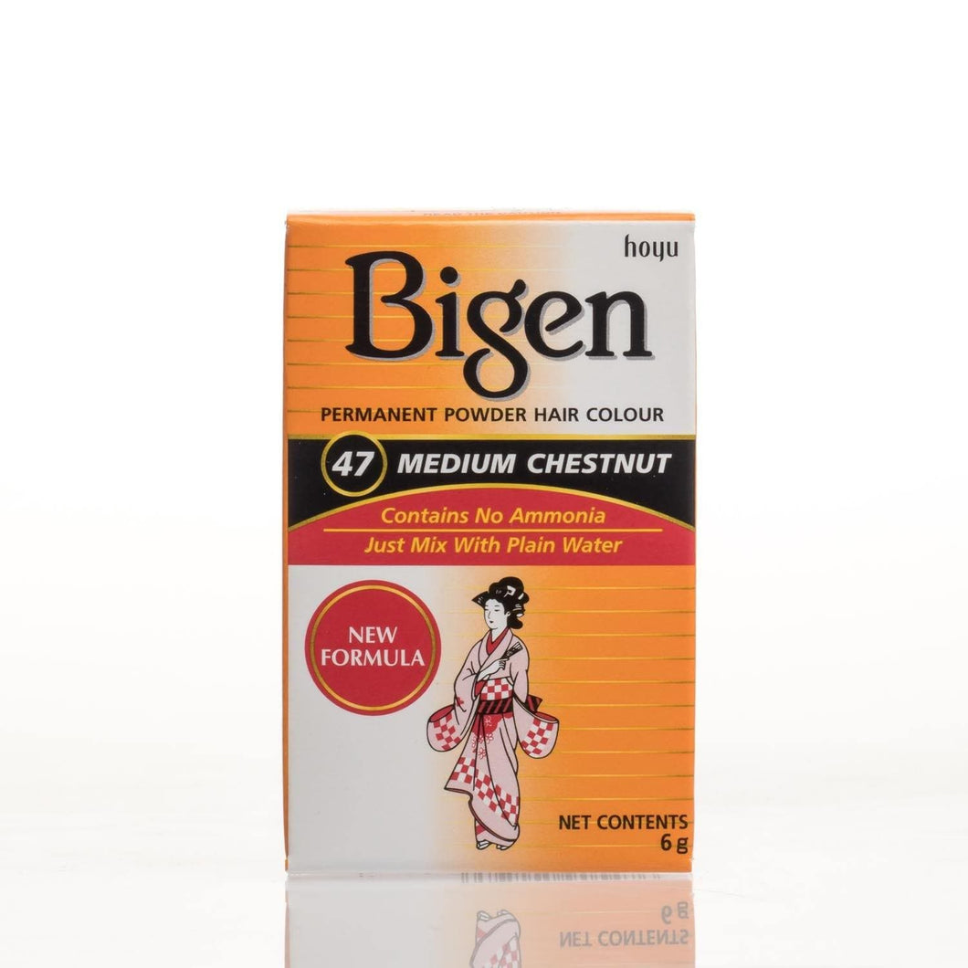 Bigen Powder Permanent Hair Color - 47 - Medium Chestnut - Bigen-shop