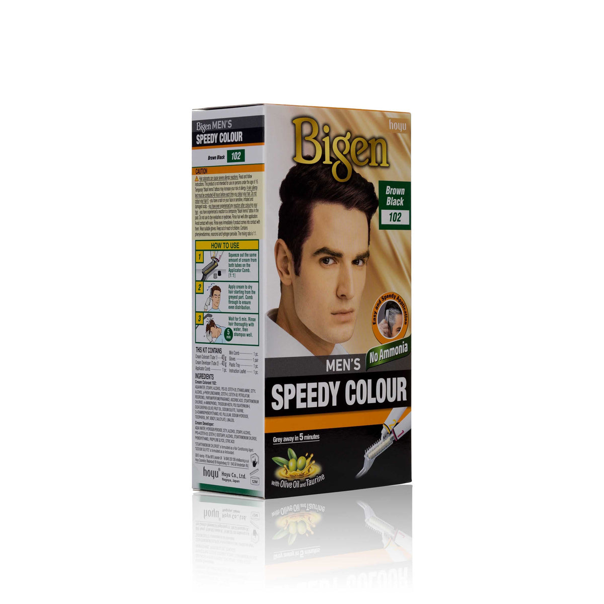 Bigen Men's Speedy Colour – Graue Haare Abdecken In 5 Minuten, Farbe Brown Black 102